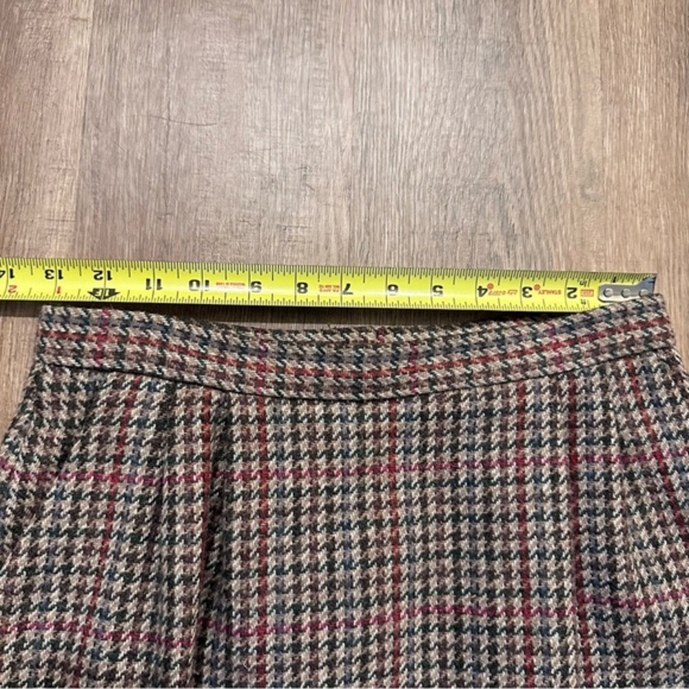 Vtg Harrington Tweed Wool Blazer Skirt Suit Pockets Jacket Size 12 Plaid 70s - Picture 14 of 16